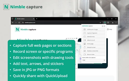 Nimble Capture: Pinakamahusay na Screenshot at Screen Recorder Tool - Screenshot 2