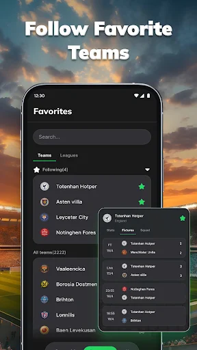 I-download ang Amazic Football Live Scores – Update sa Bawat Laro - Screenshot 6