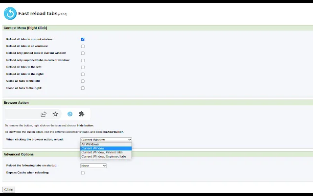 I-download ang Fast Reload Tabs – Mabilis na Refresh ng Browser - Screenshot 3