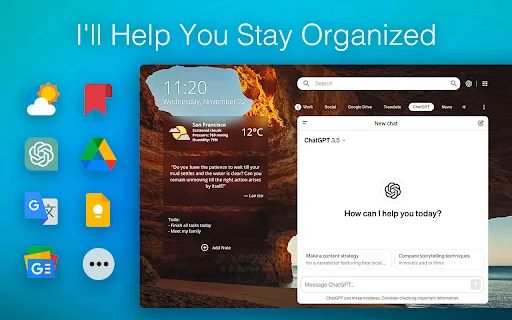 Homey: Productivity New Tab – Gawing Productive ang Browser Mo - Screenshot 2