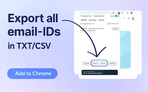 I-download ang Email Extractor: Mabilis na Email Finder Extension - Screenshot 4