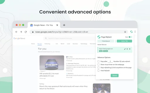 Auto Refresh & Page Monitor – Awtomatikong I-reload ang Web Page - Screenshot 3