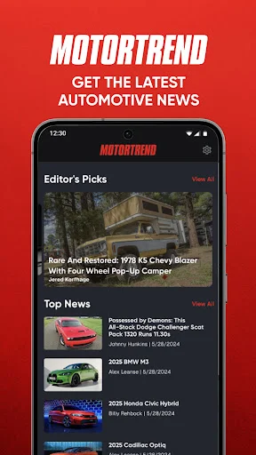 I-download ang MotorTrend: Pinakabagong Balita at Car Guides - Screenshot 1