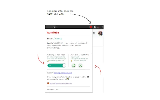 AutoTube – YouTube Nonstop: Manood nang Walang Patid sa Chrome - Screenshot 3